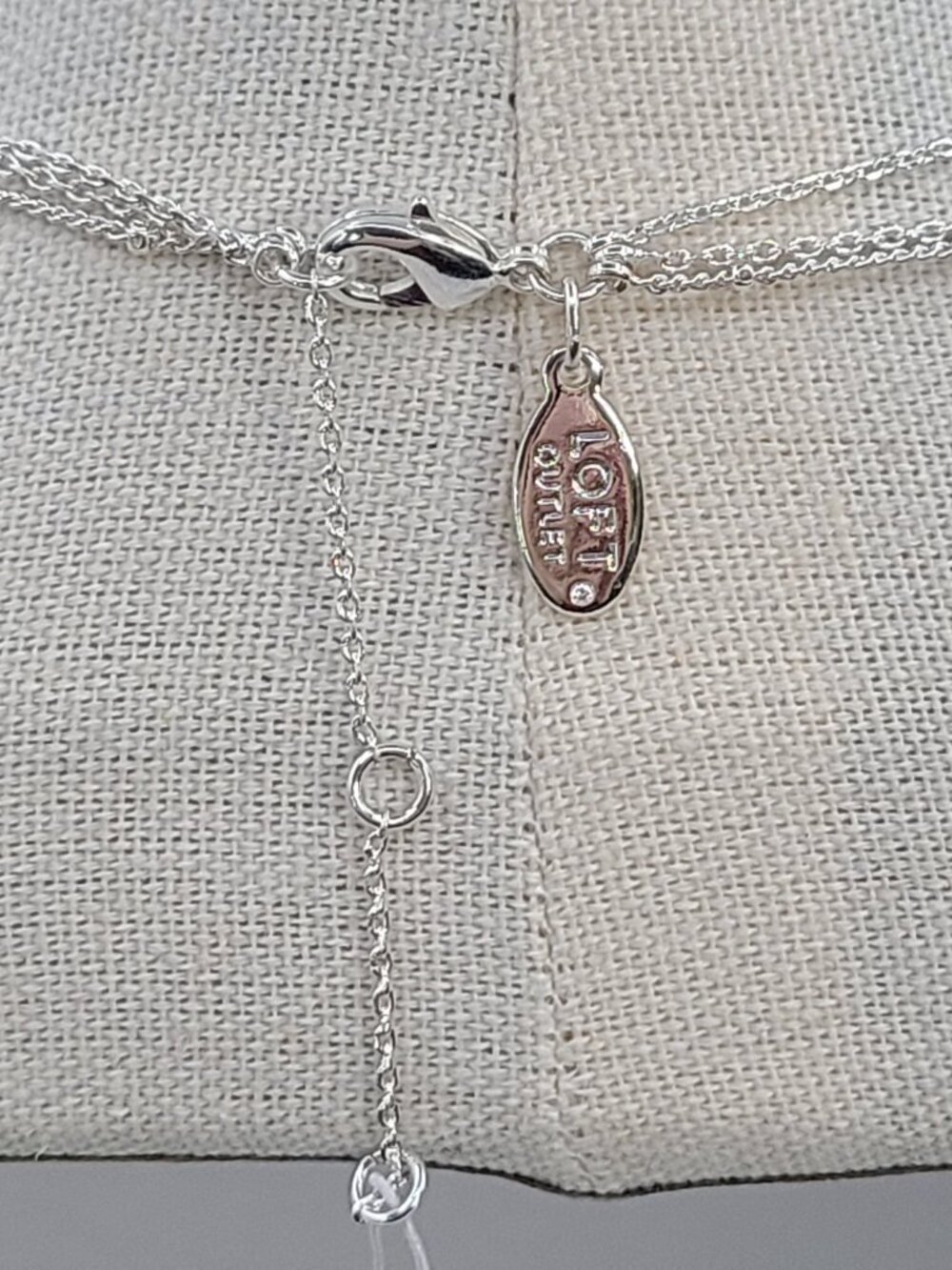Loft Outlet Necklace Silver Tone Blue Beading Layered - Picture 7 of 12